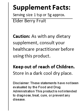 Organic Elderberry Powder (Strongest Online) 4oz