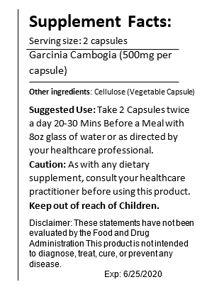 Garcinia Cambogia 60% Hca Extract