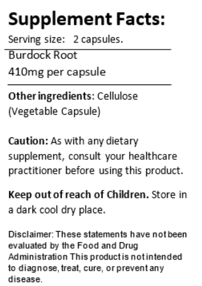 Burdock Root Capsules