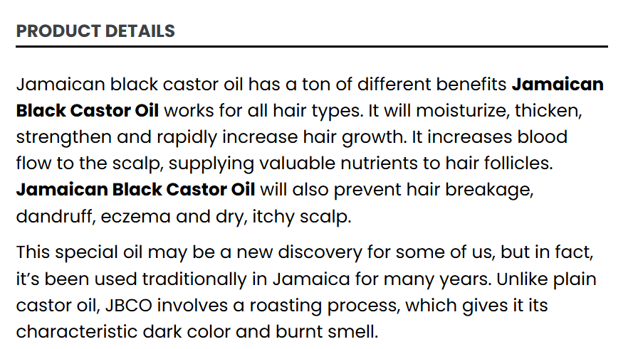 Jamaican Black Castor Oil