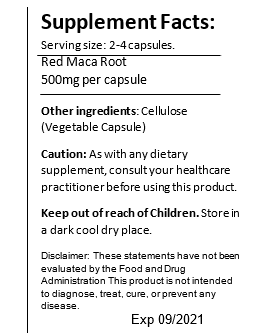 Red Maca Root Capsules