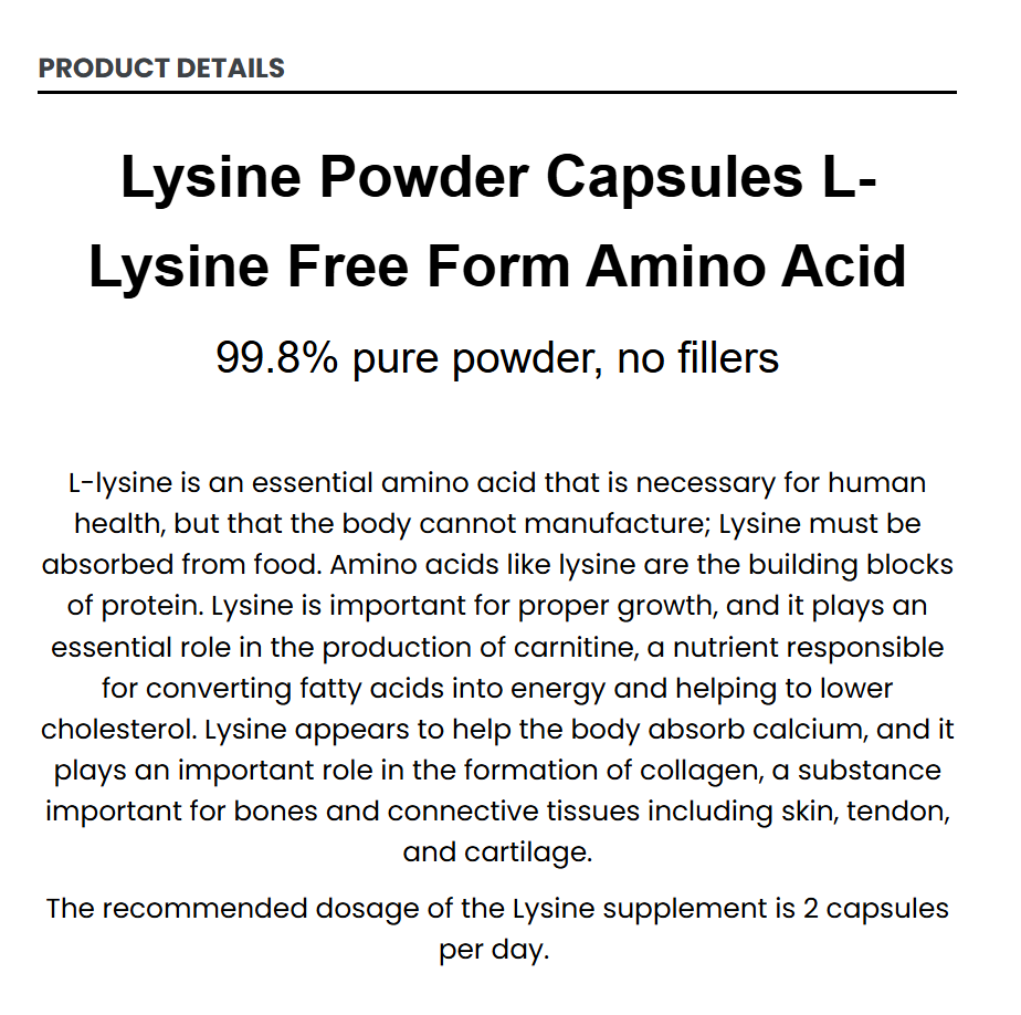 L-Lysine Capsules