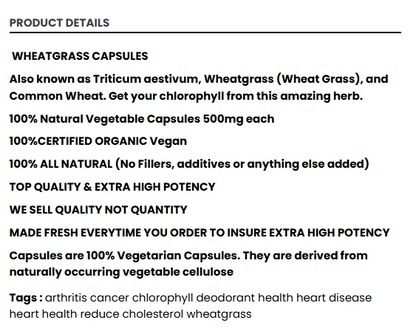 Wheat Grass Capsules